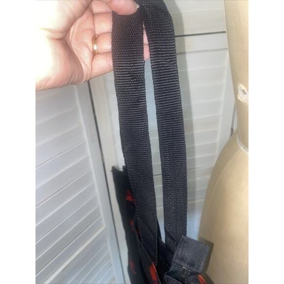 New Without Tags Red Hat Society Tote Bag Black with Red and Purple Hats - Picture 4 of 7